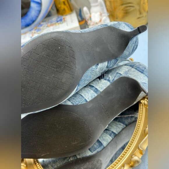 🆕 KURT GEIGER LONDON 🧿 NWOB Kensington Flexi Ankle Boot, Denim - Sz 37 US 7 - Picture 12 of 14
